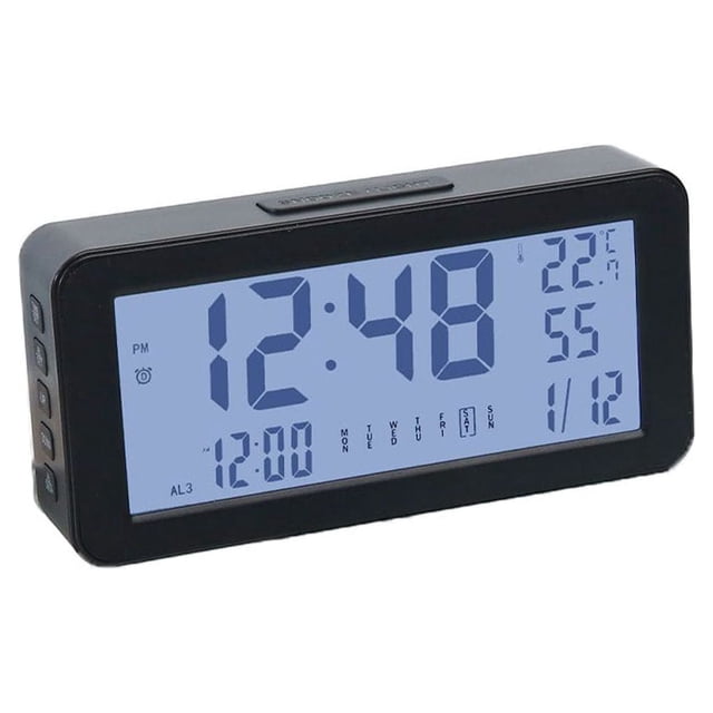 Advancent Reloj Digital retroiluminado, temperatura multifuncional, decoración de , relojes táctiles ligeros, recargable para dormitorio, sala Electrodomésticos