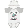 thumbnail image 3 of Inktastic Just a Girl Who Loves Skating Girls Baby Bodysuit, 3 of 5