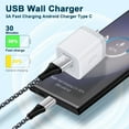 thumbnail image 5 of Charging Block,Type C Charger Block 3A Fast Charging Cable 6ft,AILKIN USB A to USB C Cable 6ft with 4PACK High Speed Phone Charger Block for Android Phone Cord Type C Charger, 5 of 10