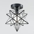 thumbnail image 3 of AXILAND Industrial Black Copper Moravian Star Ceiling Light 12, 3 of 5
