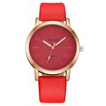 thumbnail image 3 of Resicozy Wrist Watch for Women Leather Strap Watches Business Work Casual Dial Quartz Round Watch 2026 Red, 3 of 4