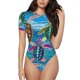 thumbnail image 1 of Fotbe Little Sea Turtles Body de Mujer con Cuello Redondo y Mangas Cortas, Sin Mangas Ajustado, Suave, Cómodo y Básico-Medium, 1 of 7