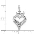 thumbnail image 4 of 14k White Gold Diamond MOM Heart Pendant PM4895, 4 of 4