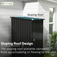 thumbnail image 6 of Patiowell 3×3FT Metal Outdoor Storage Shed with Sloping Roof and Single Lockable Door, Black, 6 of 10