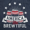 thumbnail image 2 of Mens America The Brewtiful T Shirt Funny Patriotic Drinking Beer Can Tee for Guys Graphic Tees, 2 of 9