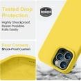 thumbnail image 4 of Compatible with iPhone 14 Pro Max Case, Upgraded Slim Liquid Silicone Case, [Anti-Scratch Soft Microfiber Lining] Full Covered Soft Gel Rubber 14 Pro Max iPhone Case 6.7 inch - Yellow, 4 of 13