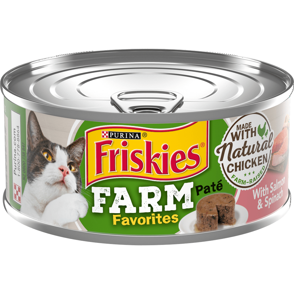 (24 Pack) Friskies Pate Wet Cat Food, Farm Favorites With Salmon, 5.5