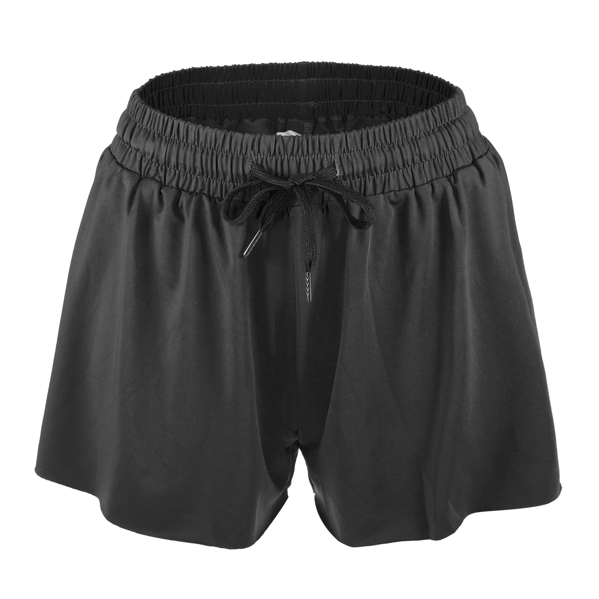 Black flowy shorts deals