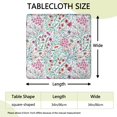 thumbnail image 2 of Pioneer Flower Floral Print Pattern Square Fitted Tablecloth with Elastic Edge,Square Table Cover,Washable Elastic Table Cover for Home Kitchen Party Decor 34"x34", 2 of 6