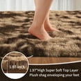 thumbnail image 4 of Solid Color Fluffy Rugs, Non-slip Soft Shaggy Floor Carpet Mats & Rugs for Room Decor, Washable Non-slip Modern Area Rug, Modern-style Decorative Carpets for Home Livingroom Bedroom, Tie-dye Coffee, 4 of 9