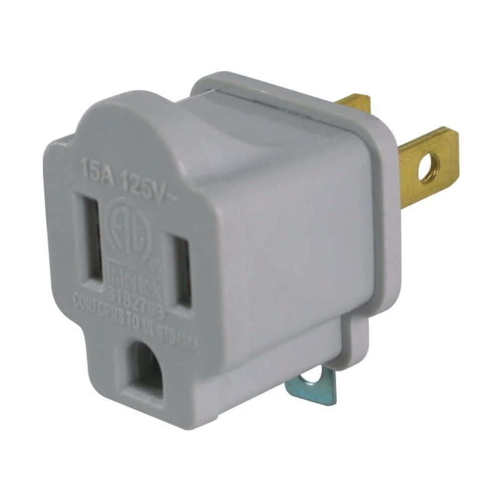 Hyper Tough Polarized Grounded Plug-in Type Adapter, 2-Pack