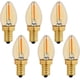 thumbnail image 1 of C7 E12 LED Bulb 220V, 0.5W Replacement 5W, E12 LED Filament Bulb Amber Decorative Night Light Bulb, Warm White 2200K, Non-Dimmable, Pack of 6, 1 of 5