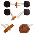 thumbnail image 3 of SOPOTUTU wood sewing toggle buttons Horn Toggle Men Brown Sew-on Coats 4 Pairs, 3 of 8