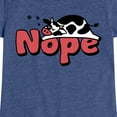 thumbnail image 3 of Instant Message - Nope Sleeping Cow - Toddler & Youth Girls Short Sleeve Graphic T-Shirt, 3 of 6