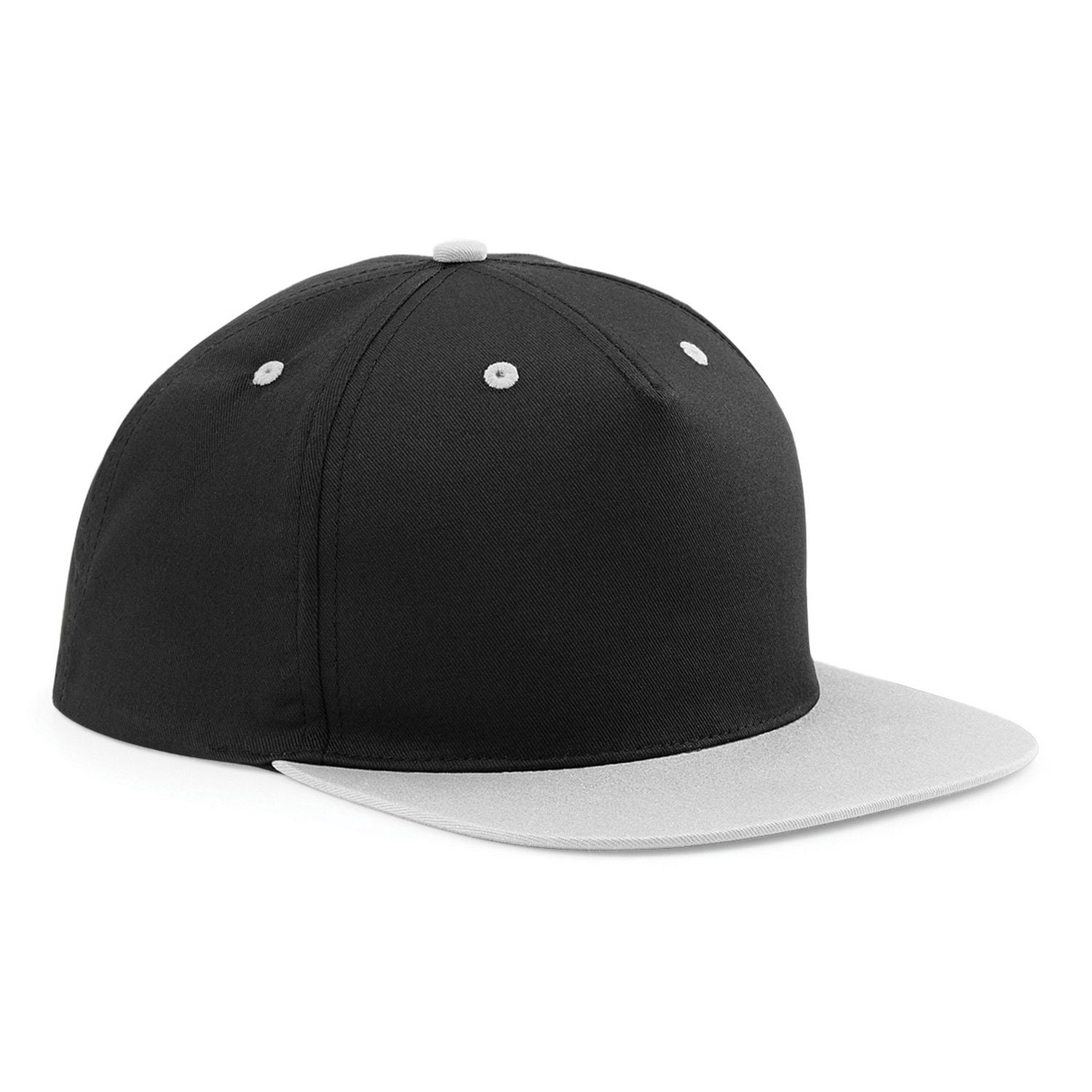 Yupoong Flexfit Mens /Womens  210 Fitted Flat Peak  /Baseball Cap / White Flexfit By Yupoong 210 Fitted Two Tone Baseball Cap / Black/Red main image 2