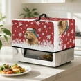 thumbnail image 2 of TSOVTHRID Capybara Christmas Hat Convection Oven Cover, Dust Proof Smart Microwave Oven Protector for Countertop Christmas Decor, Snowflake Red Print Microwave Dust Cover, 18.25"W x 14.5"D x 11"H, S, 2 of 7