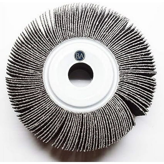 Benchmark Abrasives 6" x 2" Aluminum Oxide Center Hole Flap Wheel With 1" Arbor Hole - 100 Grit