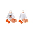 thumbnail image 2 of Loicainy Infant Baby Girl Halloween Outfit 3 6 9 12 18 Months Long Sleeve Romper Skort Headband and Socks Clothes Set, 2 of 9