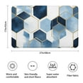 thumbnail image 3 of Blue White Gold Hexagon Marble Pattern Bathroom Rugs Mat,Non Slip Microfiber Bathroom Rug,Rubber Backing,Soft Bathroom Mats for Bathroom Floor,Tub and Shower,17x27in(43x68cm), 3 of 5