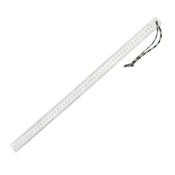 Antqov Heavy Duty Ruler 53cm Stainless Steel Meter Stick Self Ruler Hand Centimeter Inch Scale Measuring Tool