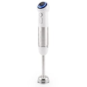 OVENTE Cordless Immersion Hand Blender, 300W Rechargeable White HR995W | Handheld Portable Mixer with Speed Pulse Activating Sensor and Stainless Steel Blades for Smoothies, Shakes, or Baby Food