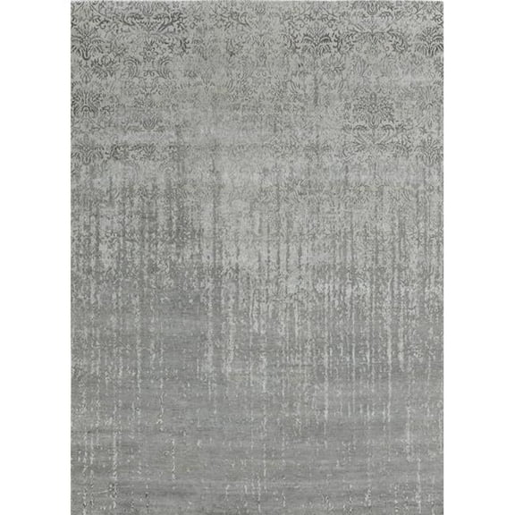 Transitional Collection Hand-Knotted Silk & Wool Area Rug- 7' 11' X 9' 8'
