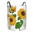 thumbnail image 2 of Daiia plump Sunflower And Sketch Laundry Hamper With Handles Large Storage Basket/Toy Organizer/Dirty Clothes Collapsible Waterproof For College Dorms, Bedroom,Bathroom, 2 of 8