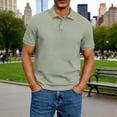 thumbnail image 2 of YODETEY Men’s Classic Solid Polos Shirt, Men’s Everyday Fit Collar Casual Shirts,Big and Tall Gray,Size S-3XL, 2 of 6