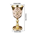 thumbnail image 3 of Wine Glass Cups Metal Shot Glass Exquisitedly Crystal Accented Medieval Goblets For And Celebration, 3 of 9