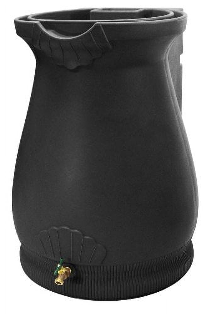 Good Ideas Rain Wizard Urn 65 Gallon Rain Barrel - Black