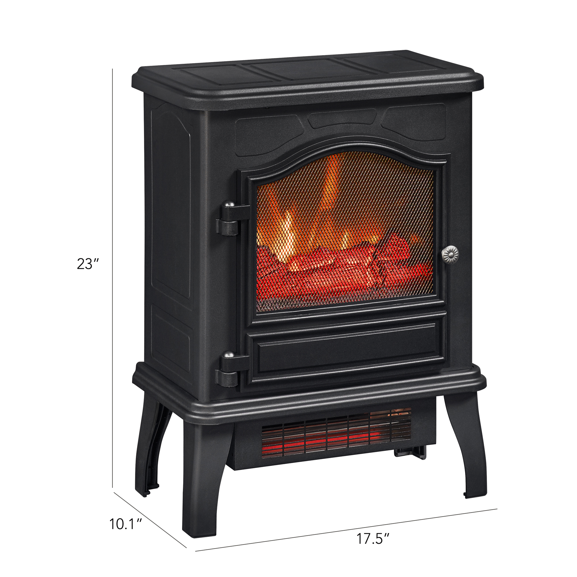 ChimneyFree Powerheat Infrared Quartz Electric Stove Heater, 1500W, Black - image 3 of 15