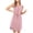 Pink, variant on Tumotour Summer Tank Dress for Womens V Neck Sleeveless Button Down Party Dress Beach Dress With Pockets Knee Length Drawstring Tunic Midi Sundress