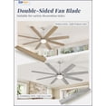 thumbnail image 5 of Zardon 72in Ceiling Fans with Light & Remote Control, Large Farmhouse Ceiling Fans with Reversible 6-Speed for Indoor, Silver, 5 of 10