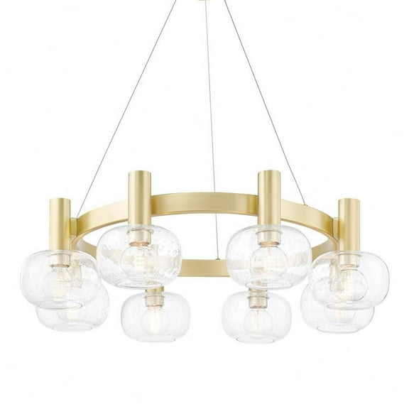 Modern Eight Light Chandelier-Aged Brass Finish Bailey Street Home 735-Bel-4170191