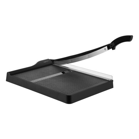12" Guillotine Paper Cutter,Paper Cutter:Paper Trimmer Accurate Cutting with Safety Guard, 12 Sheet Capacity, 20# carbon steel blade,Perfect for Cardboard,Vinyl,Crafts & Photos;Black