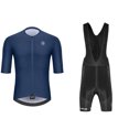 thumbnail image 1 of WILLBEST Conjunto de Ropa Deportiva de Ciclismo de Verano para Hombre y Mujer, de Lana Cálida y Pantalones Cortos con Tirantes, de Manga Media., 1 of 2