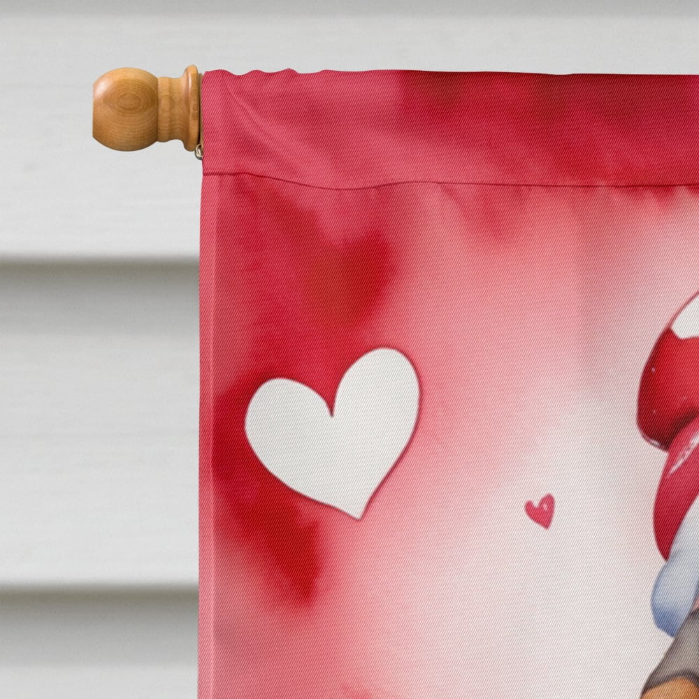 Basset Hound My Valentine House Flag 28 in x 40 in