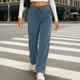 thumbnail image 5 of RKSTN Corduroy Pants for Women Oversized Slim Fits Elastic Waisted Drawstring Lounge Pant Womens Casual Solid Plus Size Loose Fits Comfortable Trousers Straight Leg Work Pants with Pockets, 5 of 8