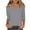 Gray, variant on SCSAlgin Womens V Neck 3/4 Sleeve T Shirts Casual Basic Summer Tees Shirts Loose Fit Tunic Tops Fall Pullover