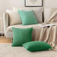 thumbnail image 3 of Paquete de 2 fundas de almohada de pana de 30 x 50 cm para la zona lumbar, color verde oscuro, para sofá, dormitorio o sillón., 3 of 5
