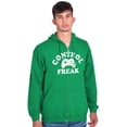 thumbnail image 5 of Control Freak Controller Geek Gamer Zip Up Hoodie Men's Women's Brisco Brands 3X, 5 of 6