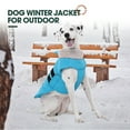 thumbnail image 6 of Kuoser Dog Coat Warm Pet Jacket with Eco-friendly Fur Collar, Windproof, Waterproof and Easy Hook-and-loop Closure, Blue, xxxl, 6 of 8