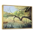 thumbnail image 3 of The Lake of Silence From The Tree 20 in x 12 in Framed Painting Canvas Art Print, by Designart, 3 of 5
