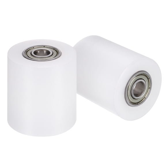 2 Pack Nylon Roller Wheel with Bearings, 3/8"x1-13/16"x2" Nylon Pulley