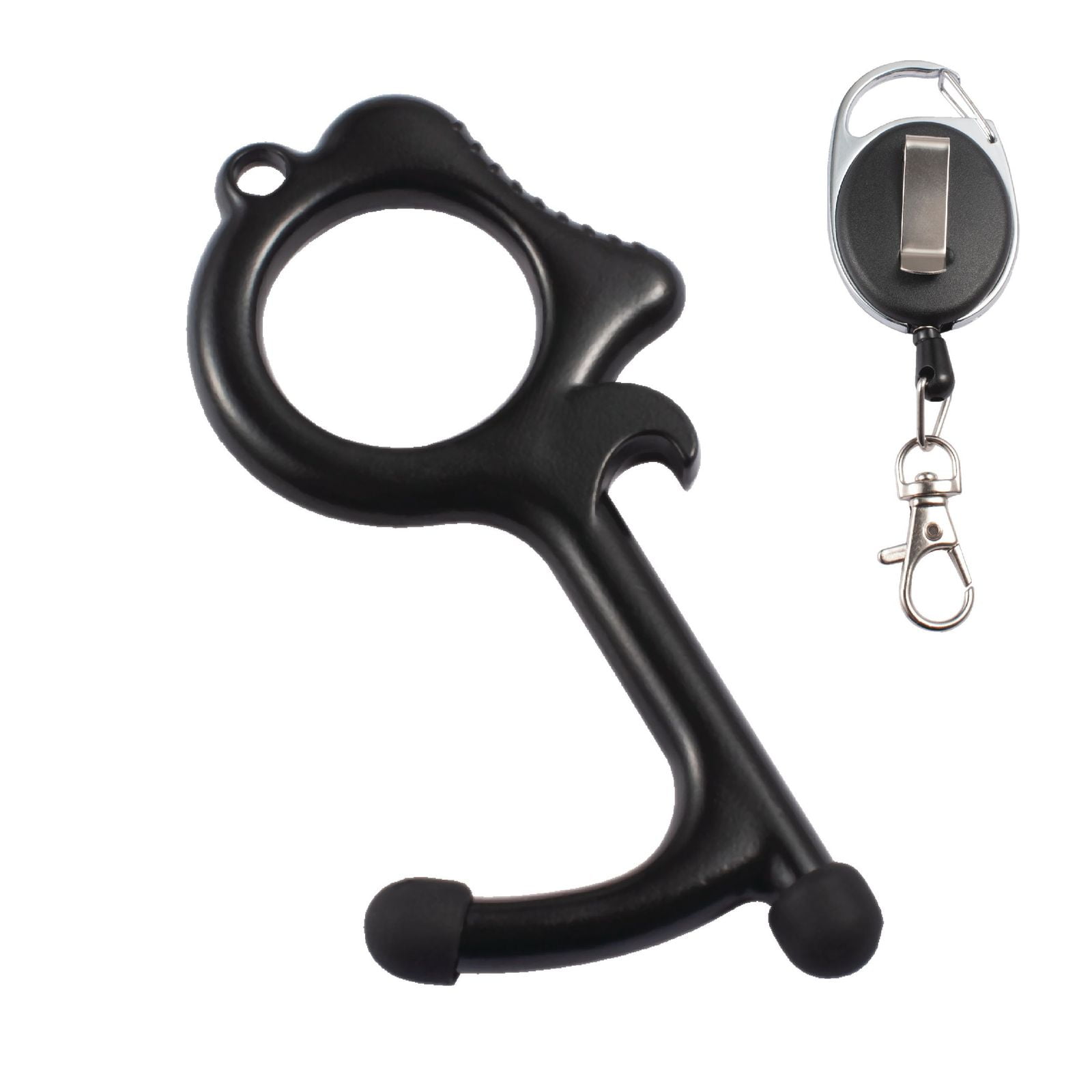 3 Pack No Touch Door Opener with Retractable Keychain Mobile Phone Holder 