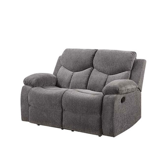 55443 Loveseat (Motion) - Gray Chenille