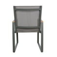 thumbnail image 2 of Adley Outdoor Mesh Dining Chairs with Aluminum Frame, Set of 2, Gray, Gray, 2 of 12