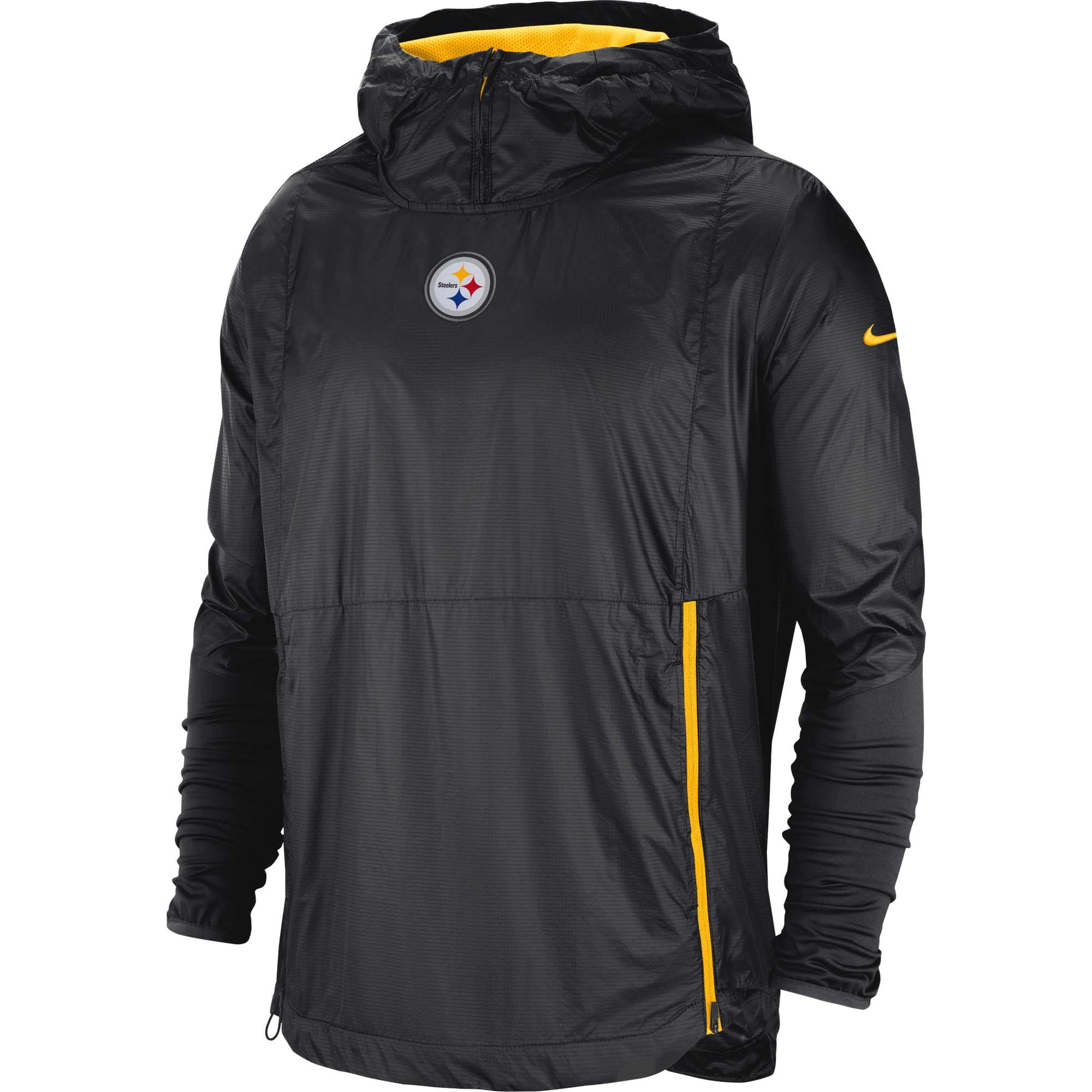 Pittsburgh Steelers Nike Sideline Alpha Fly Rush Pullover Jacket - Black