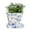 1PC-Blue Flower, variant on Printed Plastic Flower Pots with Drainage Hole and Tray Saucer, Planter Pots for Indoor Outdoor Garden Plants and Flowers, Modern Decorative Gift Idea 10*8.5cm,Set of 2pcs