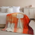 thumbnail image 2 of Throw Blanket for Couch Red Orange White Painting Soft Fleece Flannel Blankets Cozy Lightweight Blanket for Home Sofa Living Room Abstract Art Bed Throws 40" x 50", 2 of 9